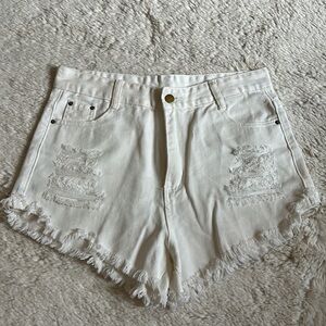 White jean shorts!